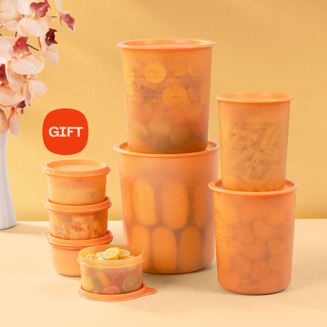 MOSAIC CANISTER SET (4) WITH GIFT