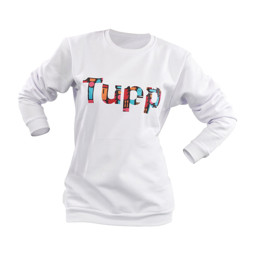 TRENDY COOL WHITE SWEATER(XXL)